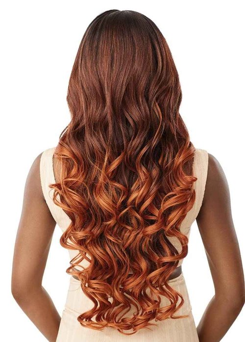 Outre Synthetic Perfect Hairline HD Lace Front Wig - AURABEL (Color:DRF4/VANILLA CARAMEL)