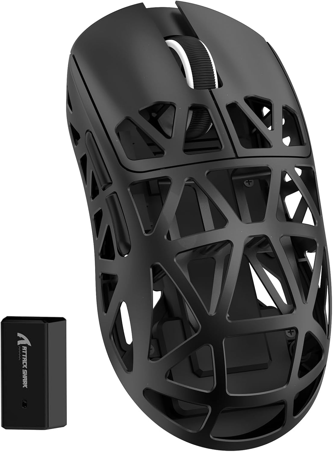 ZIYOU LANG x Attack Shark R2 Wireless Gaming Mouse, Ultra Lightweight Magnesium Alloy, PAW3950 42000 DPI Optical Sensor, 8KHz Polling Rate, BT/2.4G/Wired Programmable Mice with Grips Sticker (Black)