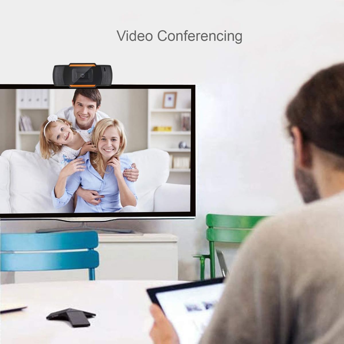 Adesso CyberTrack H2 Webcam 3 Megapixel 30 fps USB 2.0 640x480 Video CMOS Sensor Fixed-Focus Built-in Microphone for PC & Laptop