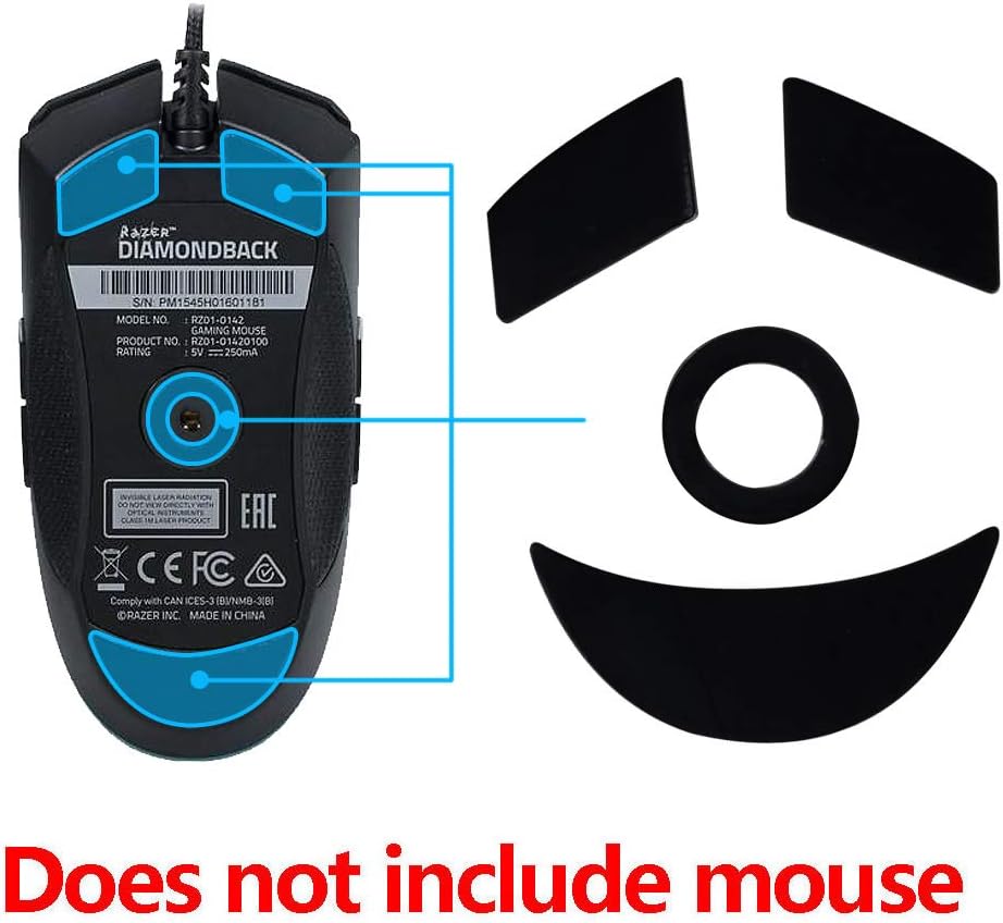 2 Sets Mouse Skates & Mouse Feet & Mice Feet & mouseskates for Razer Lancehead Tournament Edition TE Ambidextrous Gaming Mouse