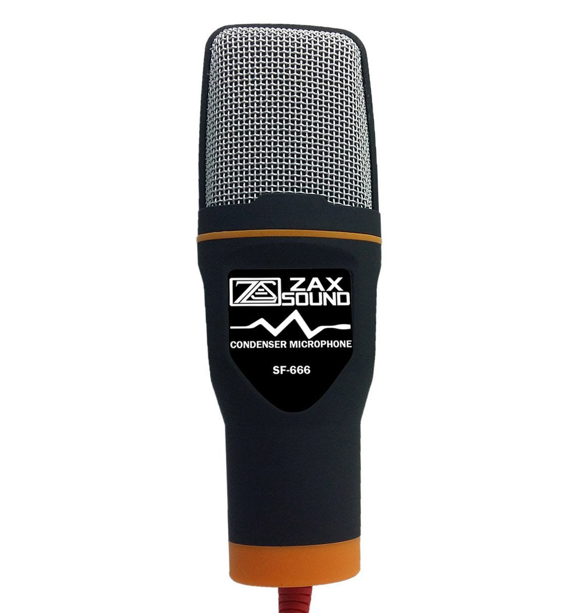 ZaxSound Professional Cardioid Condenser Microphone with Tripod Stand for PC, Laptop, iPhone, iPad, Android Phones, Tablets, Xbox and YouTube Recording, Black