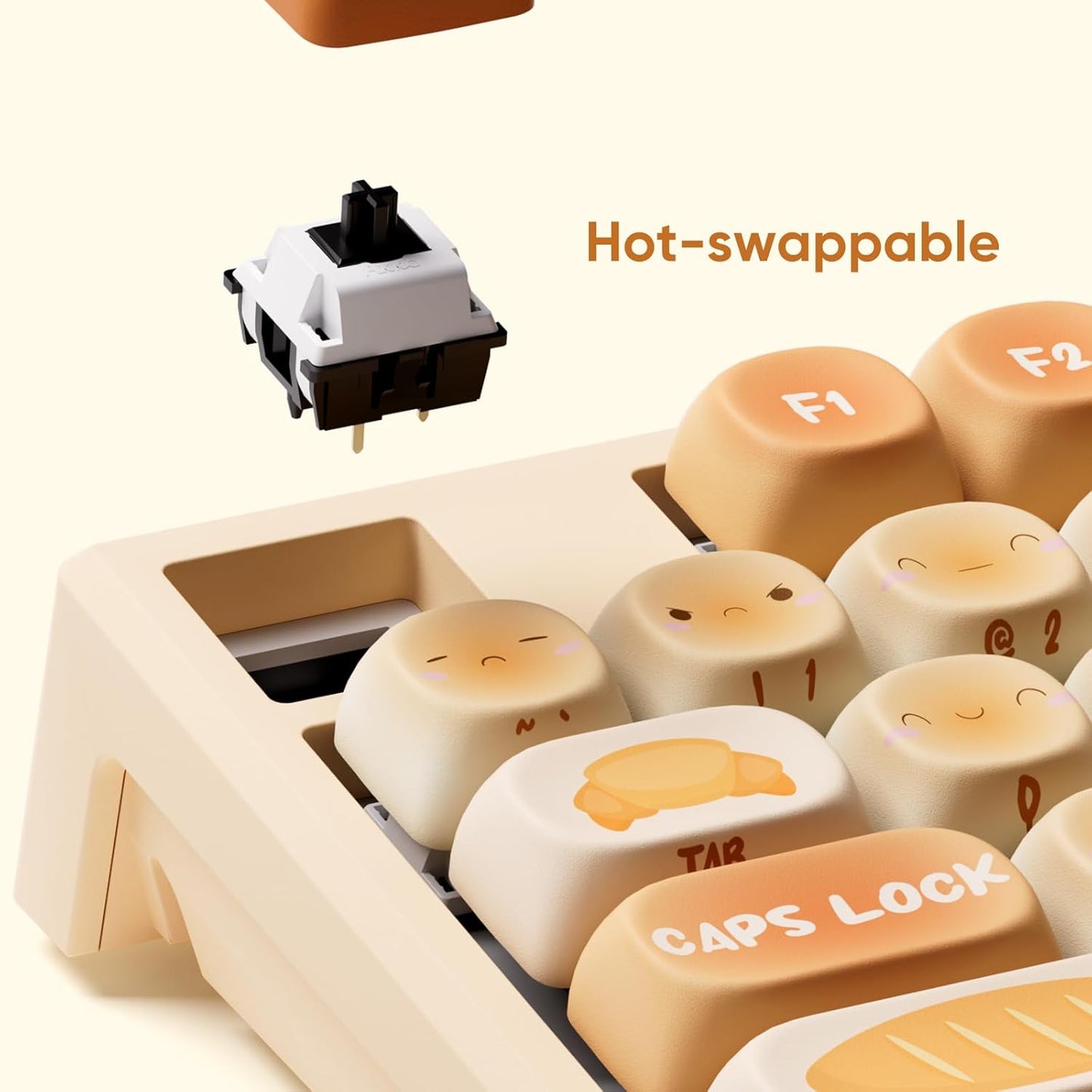 AKKO x MG108B Bun Wonderland Mechanical Keyboard Hot-Swappable Multi-Mode Gaming Keyboard with PBT Dye-Sub MOG Profile Keycaps Pre Lubed Piano Switch