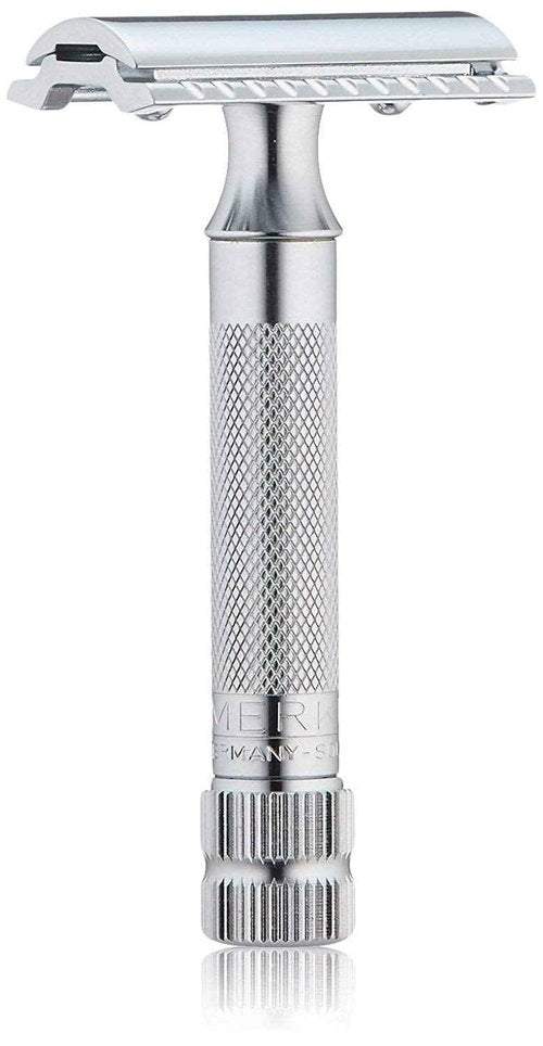 G.B.S Men's Shaving Set With Classic 178 Safety Razor, Shaving Brush Chrome Handle, Stainless Steel Brush Razor Stand, Shaving Bowl With Soap Grooming Kit for Men