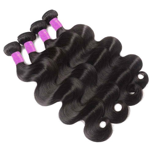 MDL 12A Bundles Human Hair 16 16 18 18 Inch 4 Bundles Human Hair Brazilian Virgin Hair Extensions Double Weft Natural Black
