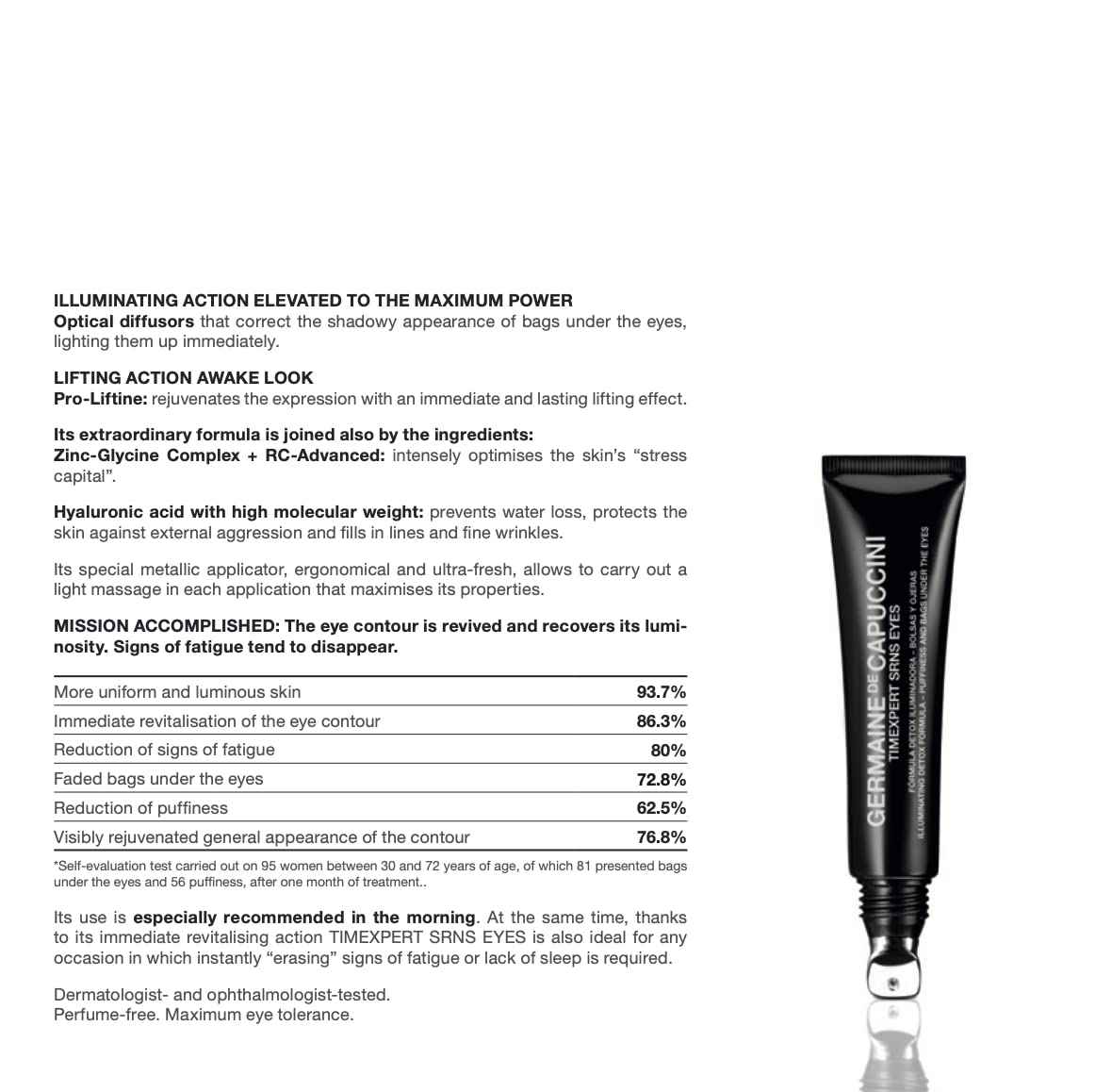 Germaine de Capuccini - Timexpert SRNS Eyes Illuminating Detox Cream - Illuminating Detox Formula - Against Puffiness and Bags Under the Eyes - 0.5 oz