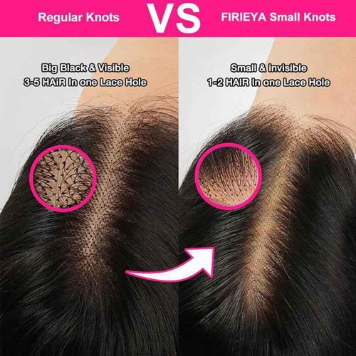 FIRIEYA 13x4 Deep Wave Lace Front Wigs Human Hair 180% Density HD Transparent Lace Frontal Wigs for Women Glueless Wigs Human Hair Pre-Plucked with Baby Hair 18 Inch