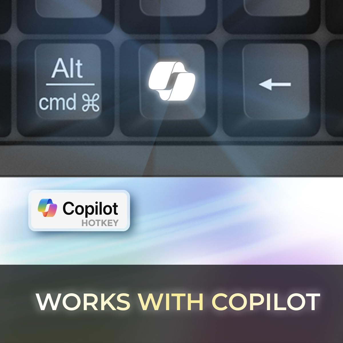 ADESSO AKB-610UB Multi-OS Mechanical Compact Keyboard with Copilot Ai Hotkey, Blue Switch, Clicky and Tactile