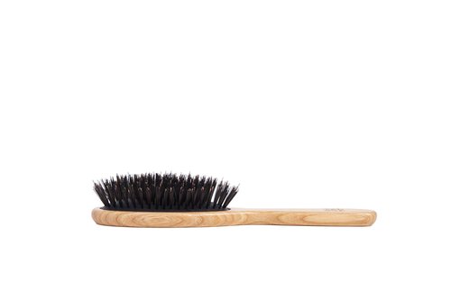 TEK - Large Oval Brush with Ecological Bristles Handmade in Italy, for Fine Hair - 22 x 6 cm