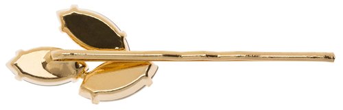 L. Erickson Triple Crystal Bobby Pin, Crystal/Gold