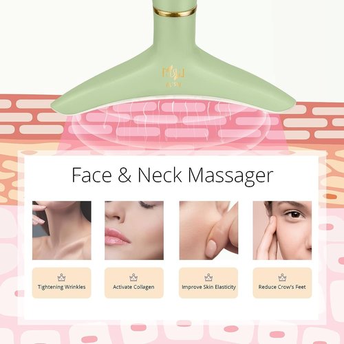 Ms.W Red Light Facial Massager, Skin Care Tools for Face and Neck Beauty Device, Electric Facial Massage Tool with Heating and 3 Massage Modes