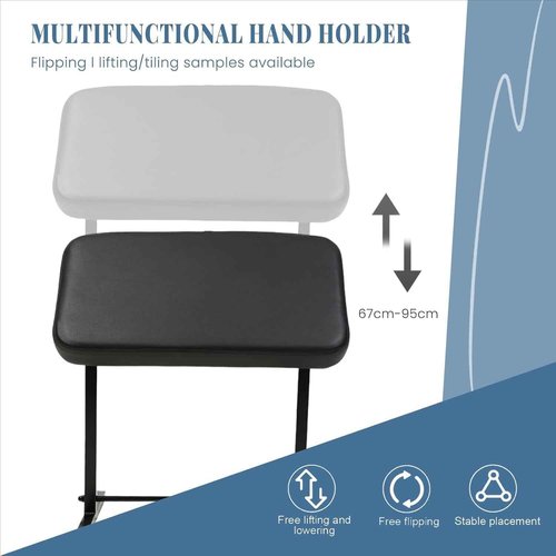 Maeklon Tattoo Arm Rest Stand, 26.4-37.4 inch Height Adjustable Portable Armrest, 180° Rotating Tattoo Armrest Stand with Non-Slip Base, for Tattoo Studios & Salons