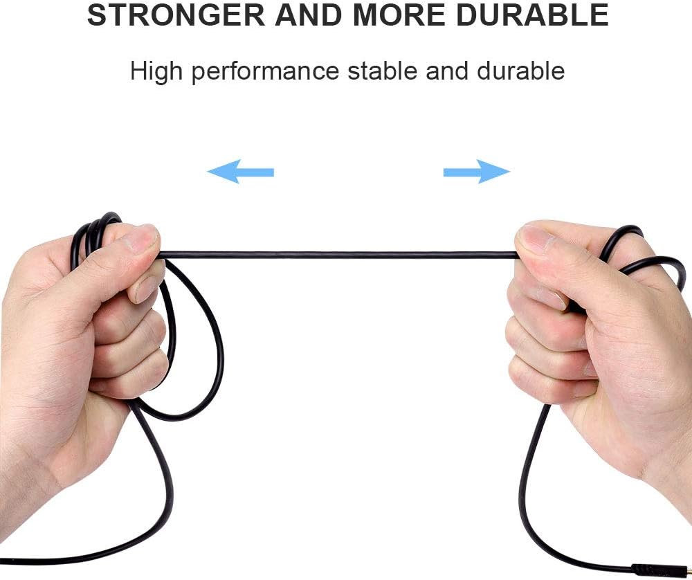 2.0M Replacement Audio Cable Compatible with Astro A40 A40TR Gaming Headset, Inline Mute Wire and No Volume Control Cord (Nylone Cord)