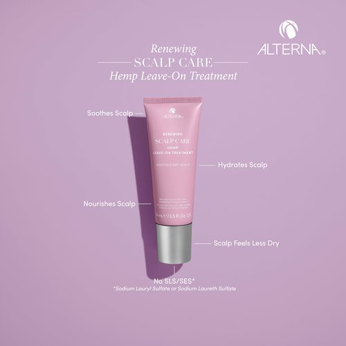 Alterna Haircare Renewing Scalp Care Hemp Leave On Vegan Hair and Scalp Treatment, 2.5 Fl Oz Lightweight and Fast Absorbing to Moisturize, Soothe and Calm Scalp