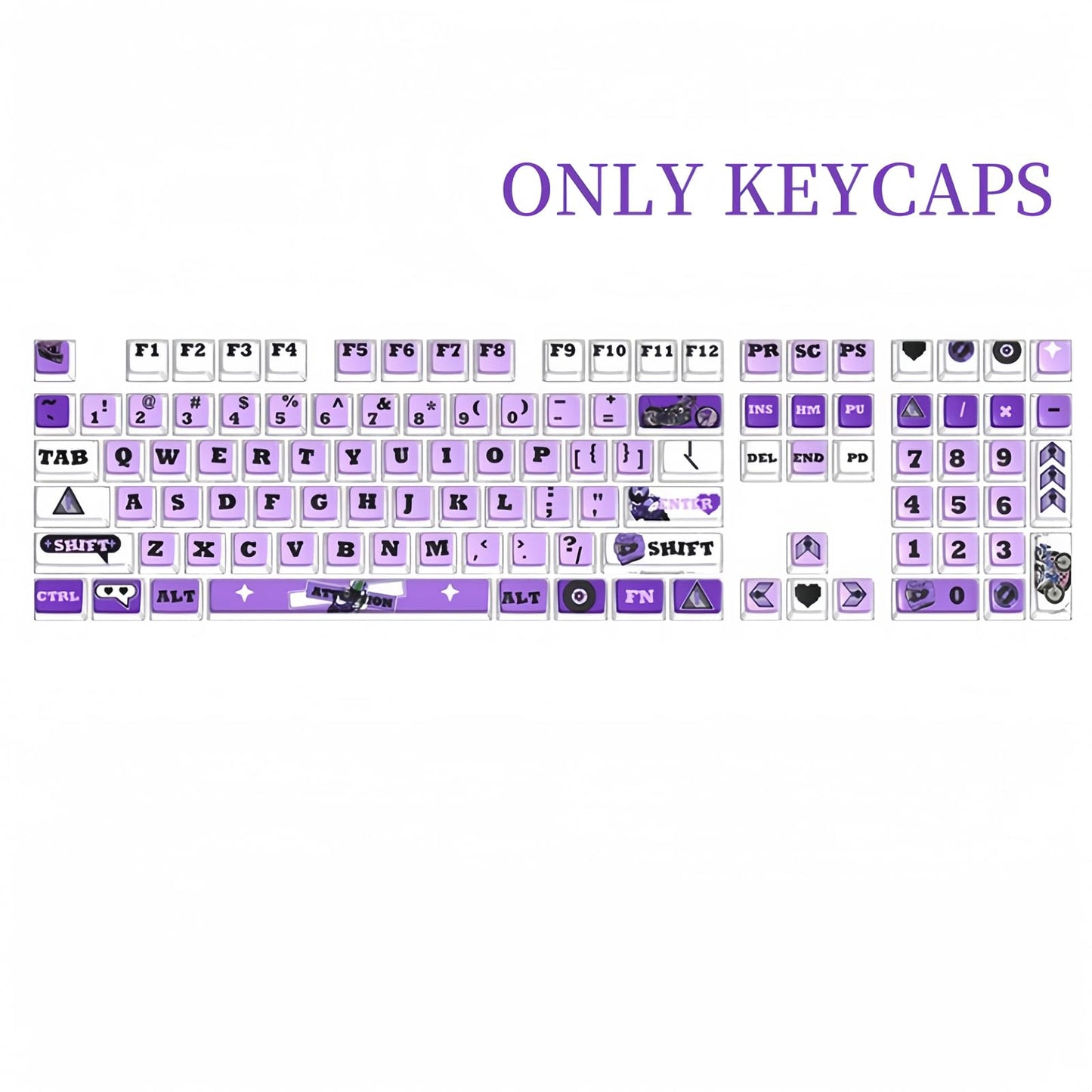 ZMX Pudding Keycaps Set,Double Shot PBT Dye-Sub Custom Keycaps ASA Profile 116 Keys Cute Themed Transparent Backlit Keycaps for ANSI 100% 60% TKL Cherry MX Switch Mechanical Gaming Keyboard (09)