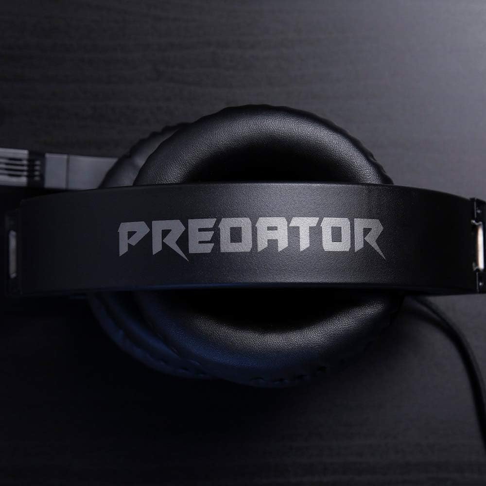 Acer Nitro Gaming Headset II: 50mm Drivers | Retractable Omni-Directional Noise-Canceling Microphone with On-Cable Controls | Over-Ear Design with RGB Lights, (Pack of 1)