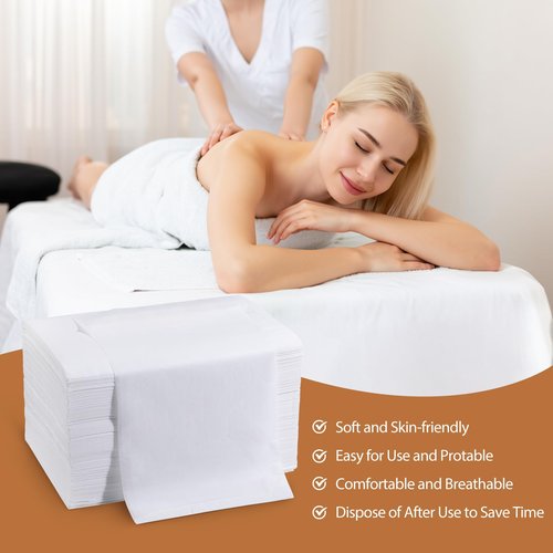 300 Pcs Disposable Massage Table Sheets 31" x 71 Disposable Bed Sheets Non Woven Fabric SPA Bed Cover Breathable for Massage Beauty Tattoos