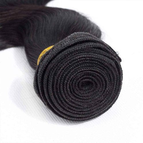 QXRM Body Wave Bundles Human Hair - 12A Brazilian Virgin Human Hair Bundle Double Weft Weave 100G Unprocessed Weave (1b, 18 20 22)
