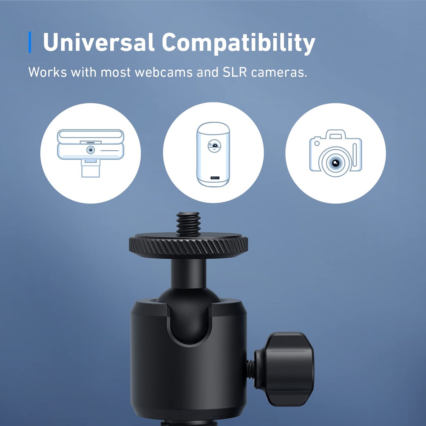 AnkerWork Mini Tripod by Anker, Stand for Webcam, Small Flexible Tripod