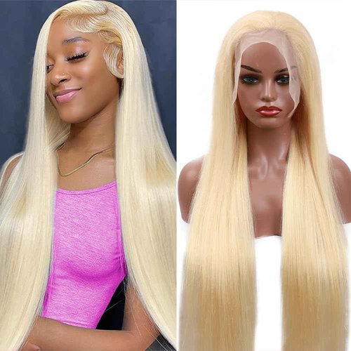 Samrabeauty 613 Lace Front Wig Human Hair 13x4 Blonde Lace Front Wigs Human Hair Pre Plucked with Baby Hair 180% Density Straight Lace Frontal Wig Human Hair for Women