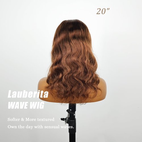 Lauberita 22 Inch 5x5 HD Lace Closure Wigs Human Hair Wear and Go Glueless Wigs Pre Plucked Pre Cut 180% #4 Chocolate Brown Lace Front Wigs Human Hair