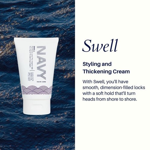 NAVY HAIR CARE Skipper Volumizing Spray + Swell Thickening Cream | Style Hair to have a Flexible and Non-Greasy Finish | 10 oz + 4 oz