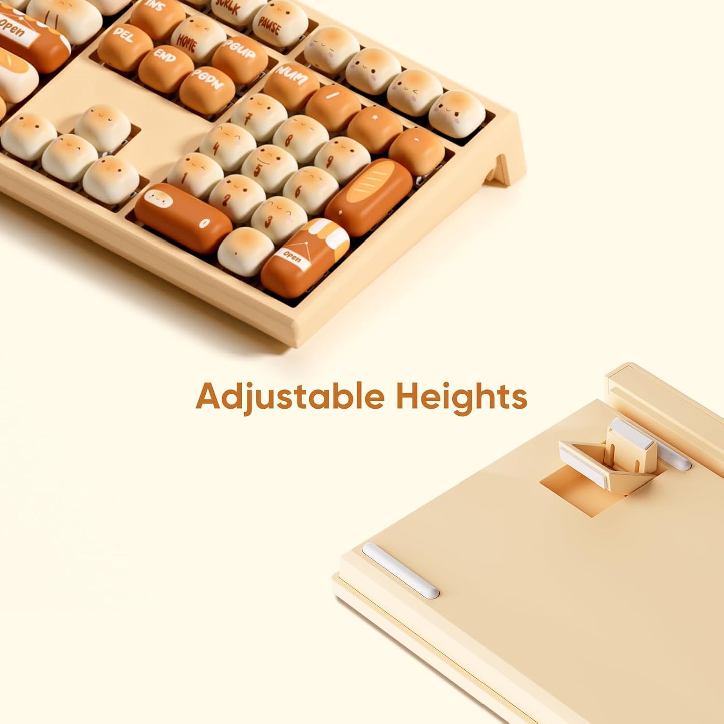 AKKO MG108B Colorful Cats Mechanical Keyboard Hot-Swappable Multi-Mode Gaming Keyboard with PBT Dye-Sub Mao Profile Keycaps Pre Lubed Piano Switch