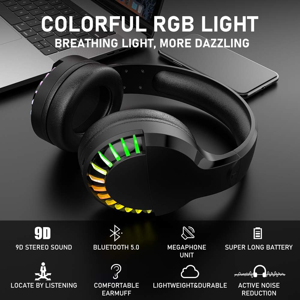 ZIYOU LANG L80 Wireless Gaming Headset Ultralight Over Ear with 2.4Ghz USB C&A Dongle/Bluetooth 5.3/3.5mm Wired Detachable Mic Stereo Sound 600mAh Battery for PC Mac PS4 PS5 Switch Win Gamer(White)
