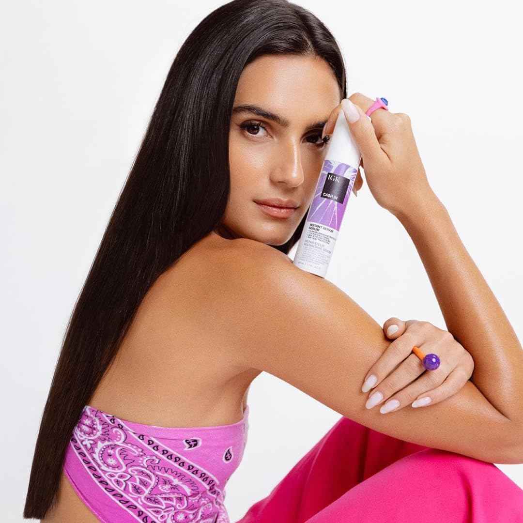 IGK Bond-Building Repair Set | ANTISOCIAL Bond-Building Dry Hair Mask + CASH IN Instant Repair Serum | Repair + Protect + Soften | Vegan + Cruelty Free | New and Improved Scent