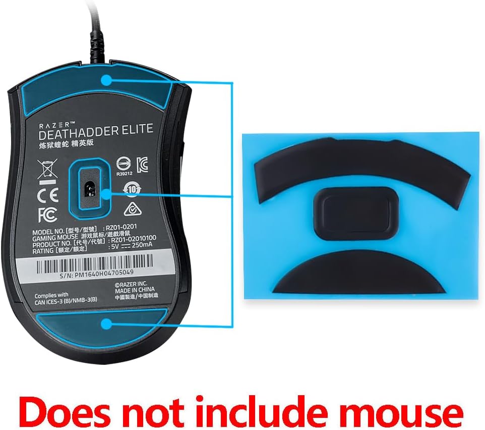 2 Sets Mouse Skates & Mouse Feet & Mice Feet & mouseskates for Razer Lancehead Tournament Edition TE Ambidextrous Gaming Mouse