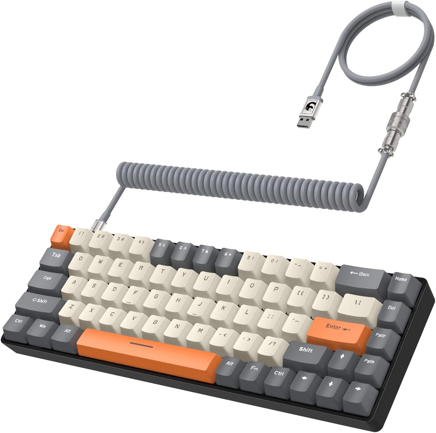 ZIYOU LANG RK-T8PR0 Wired 65% Mechanical Gaming Keyboard and Mouse Combo with RGB LED Backlit Anti-ghosting TKL Mini 68 Key Coiled C to A Cable Tactile Blue Switch for PS4 PS5 Xbox PC Mac Gamer(Green)