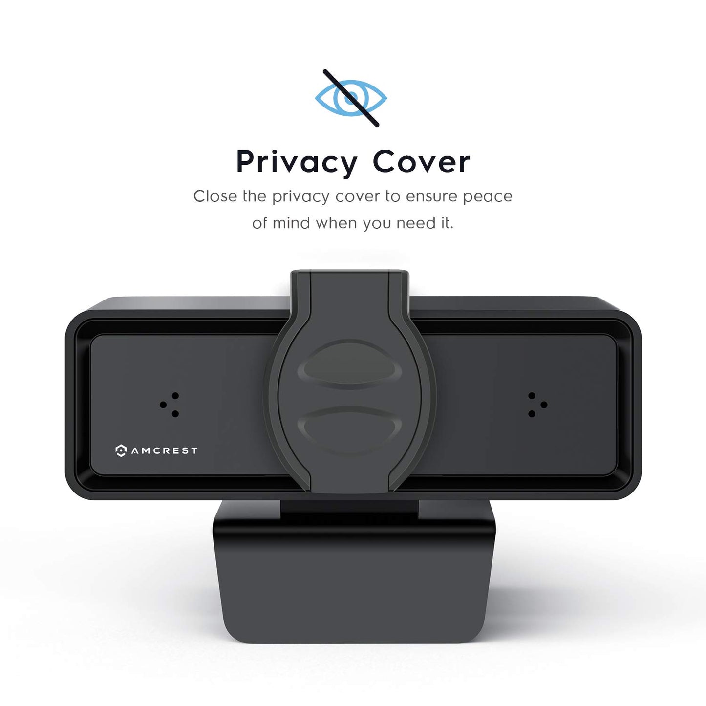 Amcrest 1080P Webcam with Microphone & Privacy Cover, 2 Noise-Cancelling Mics, USB Webcams for Desktop/Laptop PC Computer, Web Cam for Calls, Conference, Zoom, Skype, Online Classes, Meetings AWC2198