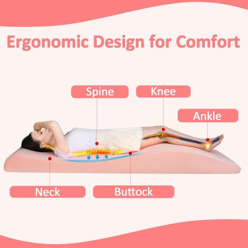 LUKYHONIE Lash Bed Foam Topper, Ergonomic Curvy Eyelash Mattress Topper for Massage Table, Beauty Salon Massage Table Padding Topper, 30D Esthetician Bed Cushion with Removable Cover (Black-60 cm)