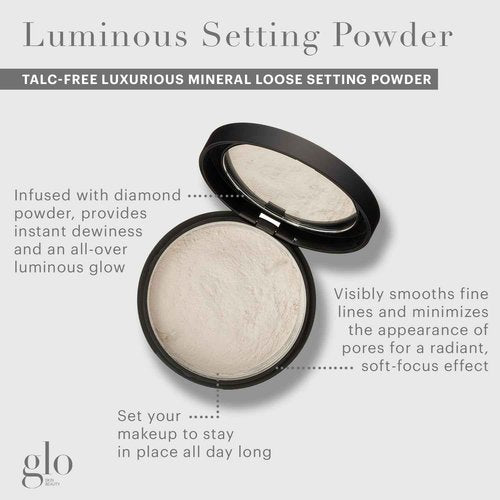 Glo Skin Beauty Luminous Setting Powder | Set and Extend Your Foundation with A Soft-Focus Effect