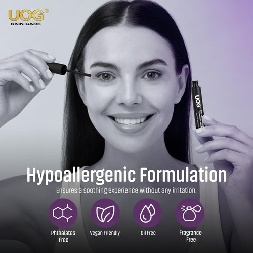 UOG (United One) Eyelash Enhancing Serum Complex. Advanced Eyelash Conditioner. Allergy Free. Longer, Stronger. Thicker & more Defined-looking lashes. Any Skin Types, 6-month Supply (4mL)