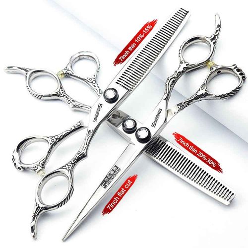 6/7/8 inch Personalized Rose Print Hair Clipper Set (Scissors Set) (7 inch-3pc-B)