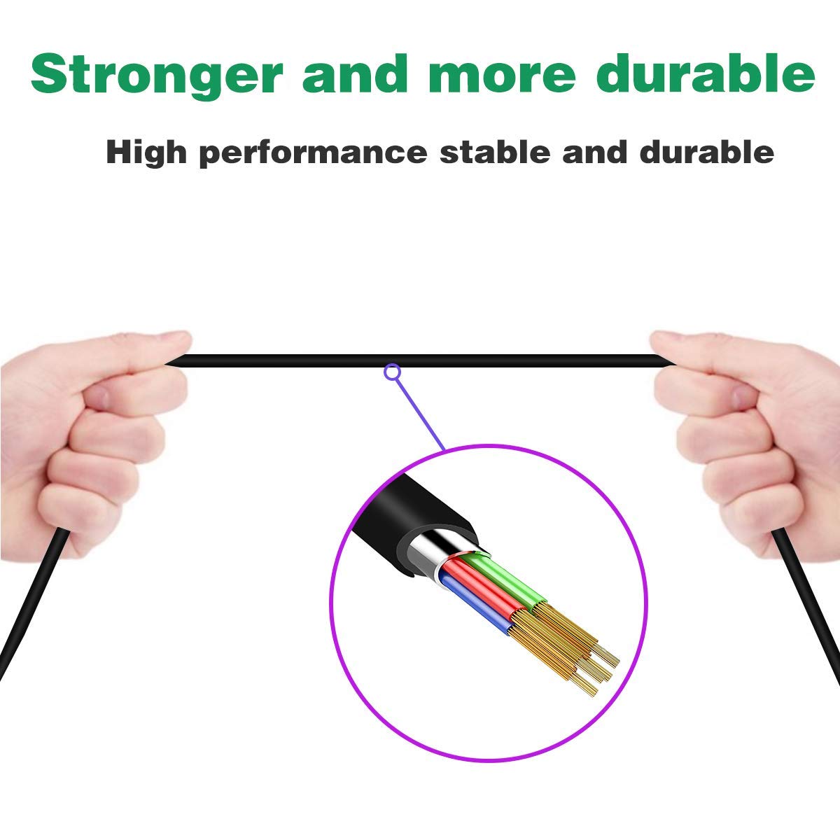 Alitutumao Replacement Astro A40 Cable A10 Cord Compatible with Astro A10 A40 Gaming Headset Audio Talkback Chat Cable to PS4 PC Gaming MixAmp (No Mute and Volume Controls)