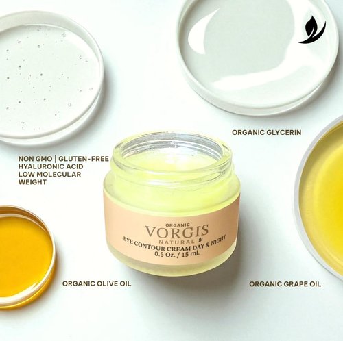 VORGIS NATURAL Eye Contour Cream Day & Night with Hyaluronic Acid.