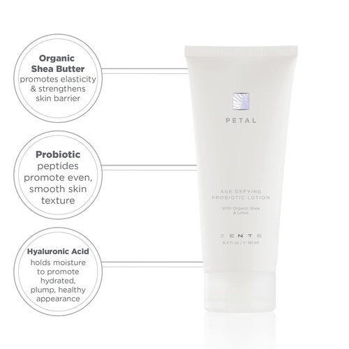 Zents Body Lotion and Cashmere Oil Set (Petal), Anti-Aging Probiotic Lotion, Soften and Moisturize Skin with Organic Coconut Oil, Moisturize and Nourish Dry Skin, Powerful Healing Duo