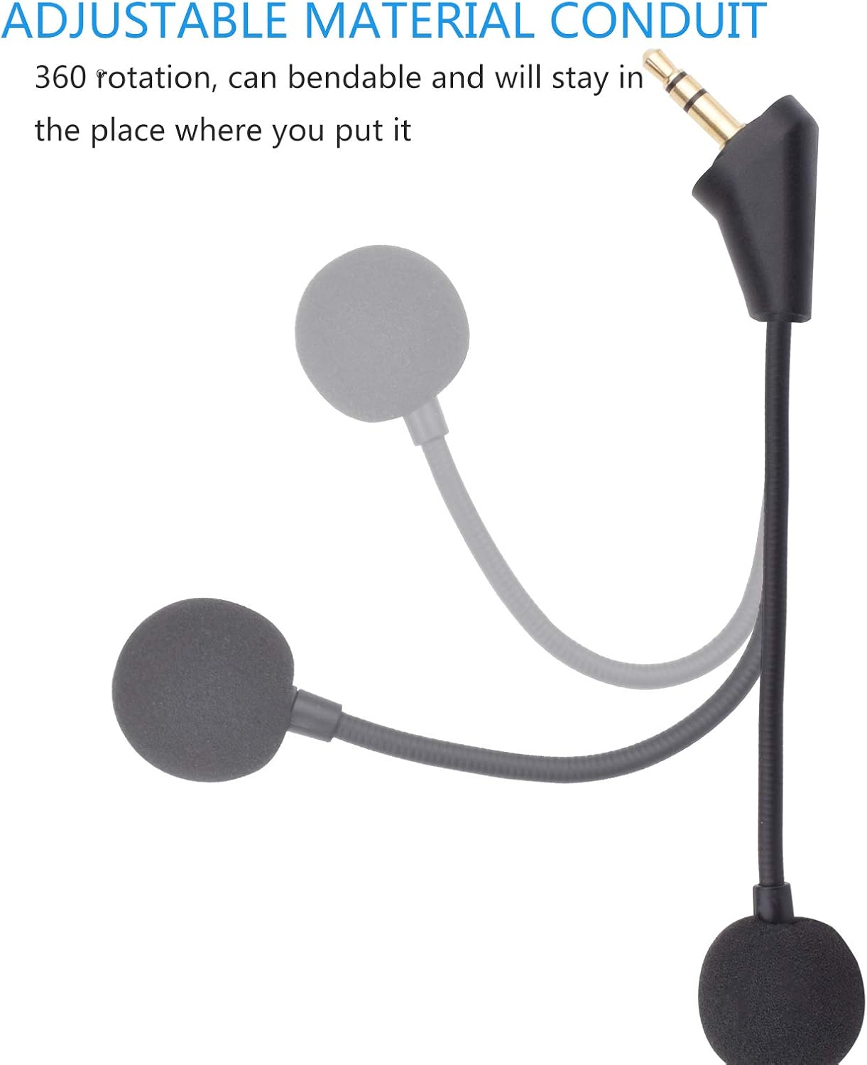 Alitutumao Replacement Cloud Alpha Game Mic 3.5mm Detachable Microphone Boom Compatible with Cloud Alpha Gaming Headset
