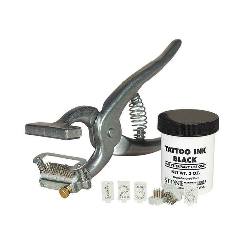 Stone Manufacturing Tattoo Outfit with Ear Release-Standard 3/8in (0-9) 2515 Black 3/8