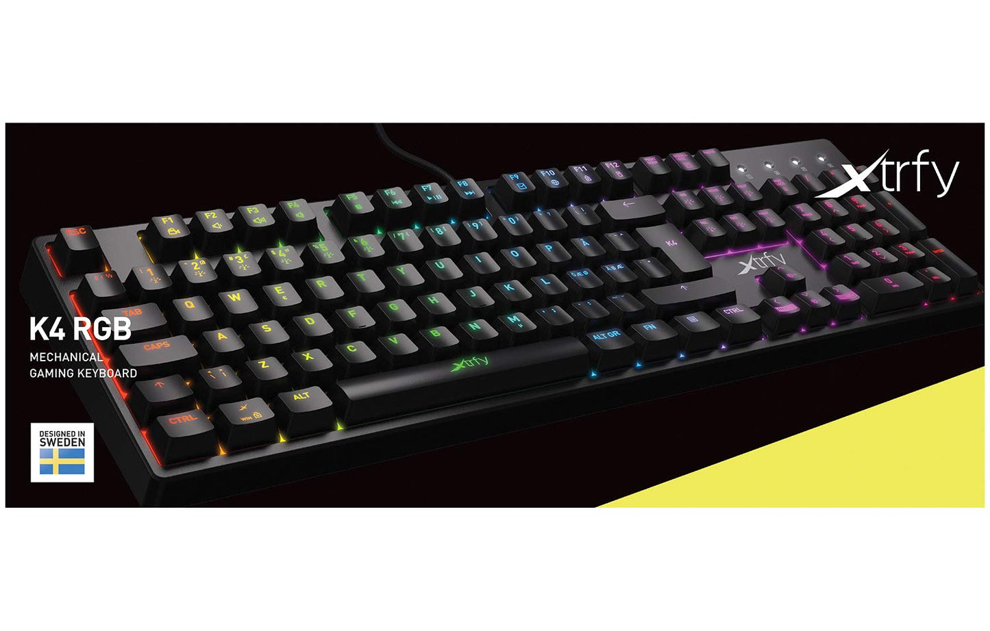 Xtrfy K4 RGB, Mechanical Gaming Keyboard with RGB, US