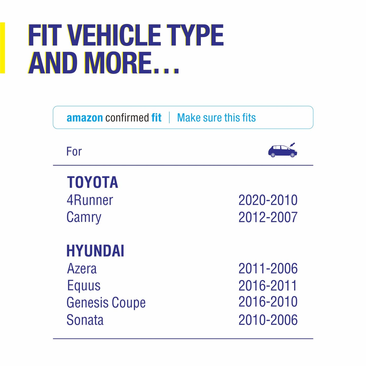 24"+20" Windshield Wiper Blades Replacement For Toyota Camry 2012-2007 4Runner 2024-2010 /GMC Acadia 2021-2017 /KIA Sorento 15-10 Automotive Replacement Windshield Wiper Blades For My Car