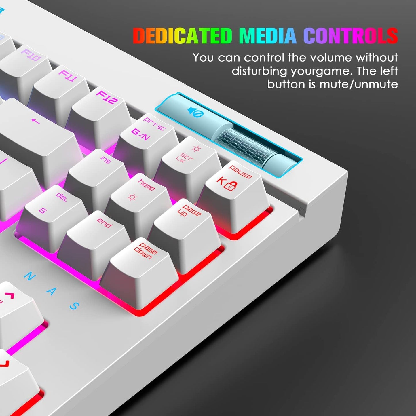 ZIYOU LANG Mechanical Gaming Keyboard, 87 Keys Chroma RGB LED Backlit, Blue Switch, USB-C, PC/Mac Compatible