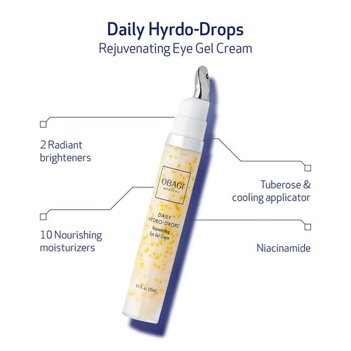 Obagi Daily Hydro-Drops Rejuvenating Eye Gel Cream – Reduces the Appearance of Dark Circles & Instantly Brightens, Smooths, & Depuffs Eyes – 0.5 oz