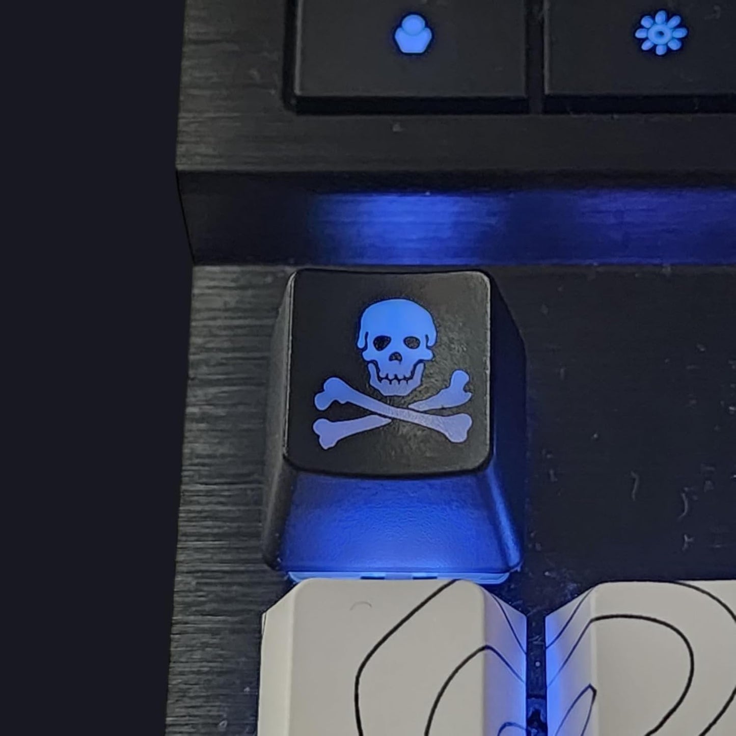 Alien Backlit Keycap Set - Custom kecaps for Cherry MX Mechanical Keyboard, SA Profile, R4 Keycaps, Translucent Backlight, PC Gaming Gifts, Personalized Keycap (Alien/Escape Key)