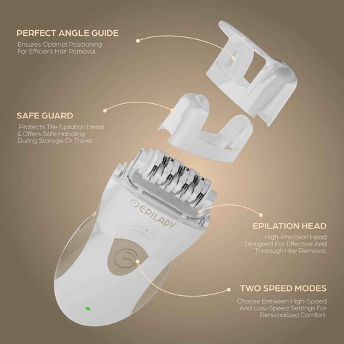 Epilady Legend 5 Rechargeable Epilator, 56 Tweezers, Dual Speed, Full-Body Epilator for Women, Auto Shut Off, Travel Case, Cleaning Brush