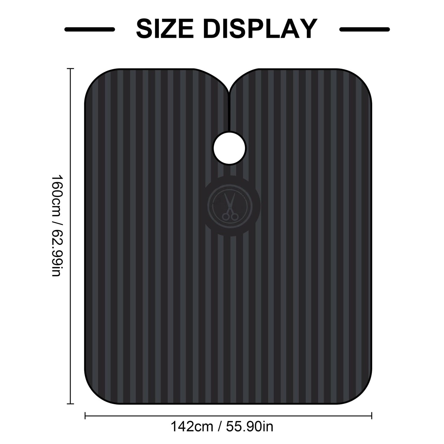 Professional Salon Cape Polyester Barber Cape Hair Cut Cape,54”x62” (Black, 8 Pack)