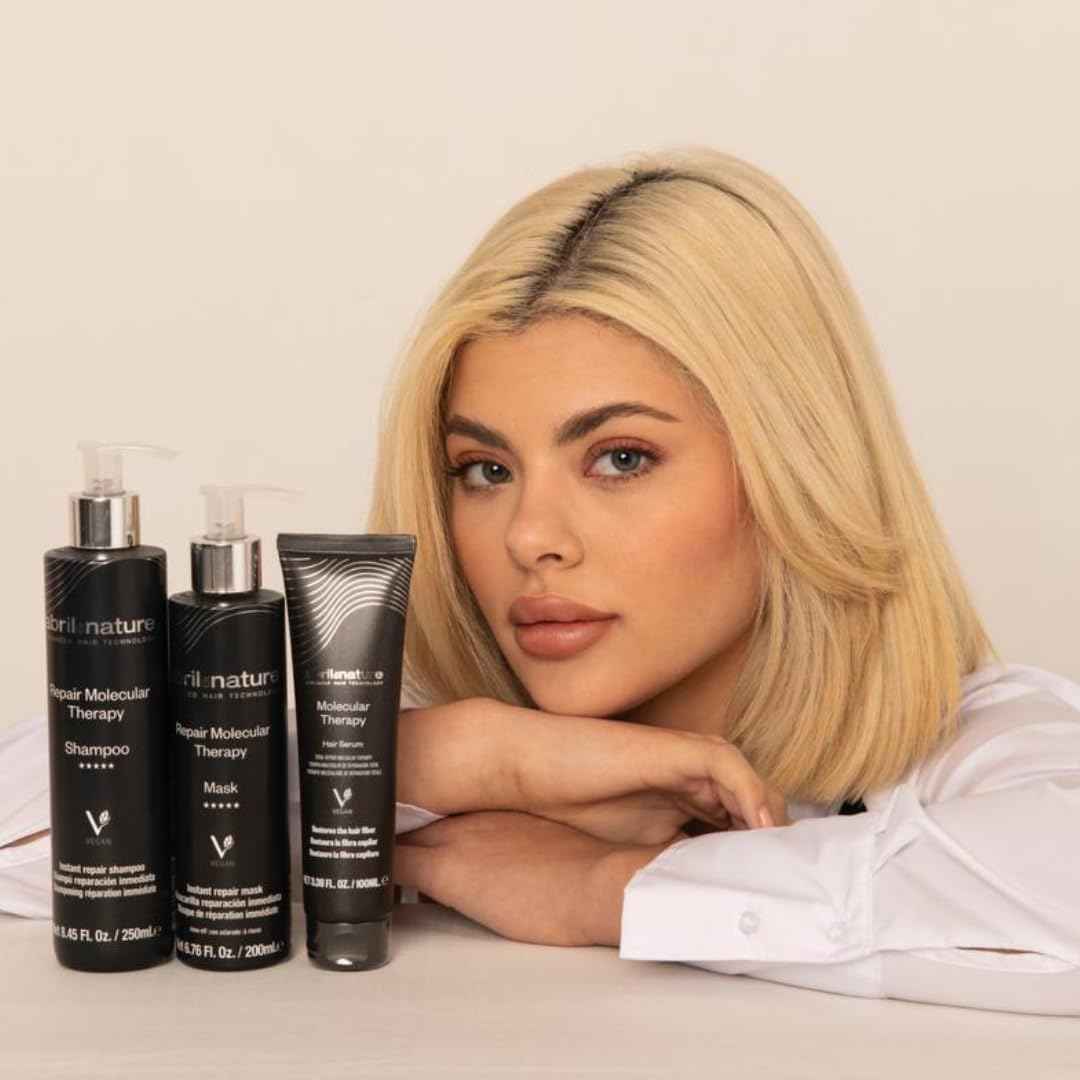 abril et nature - Professional Mask Molecular Therapy - For Damaged, Overprocessed, or Aging Hair - Restructures, Repairs, and Fills the Hair Fiber - Nourishing and Hydrating - Vegan - 1000 ml