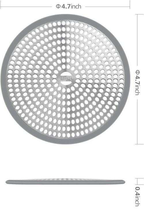 LEKEYE Shower Drain Hair Catcher/Strainer/Stainless Steel and Silicone