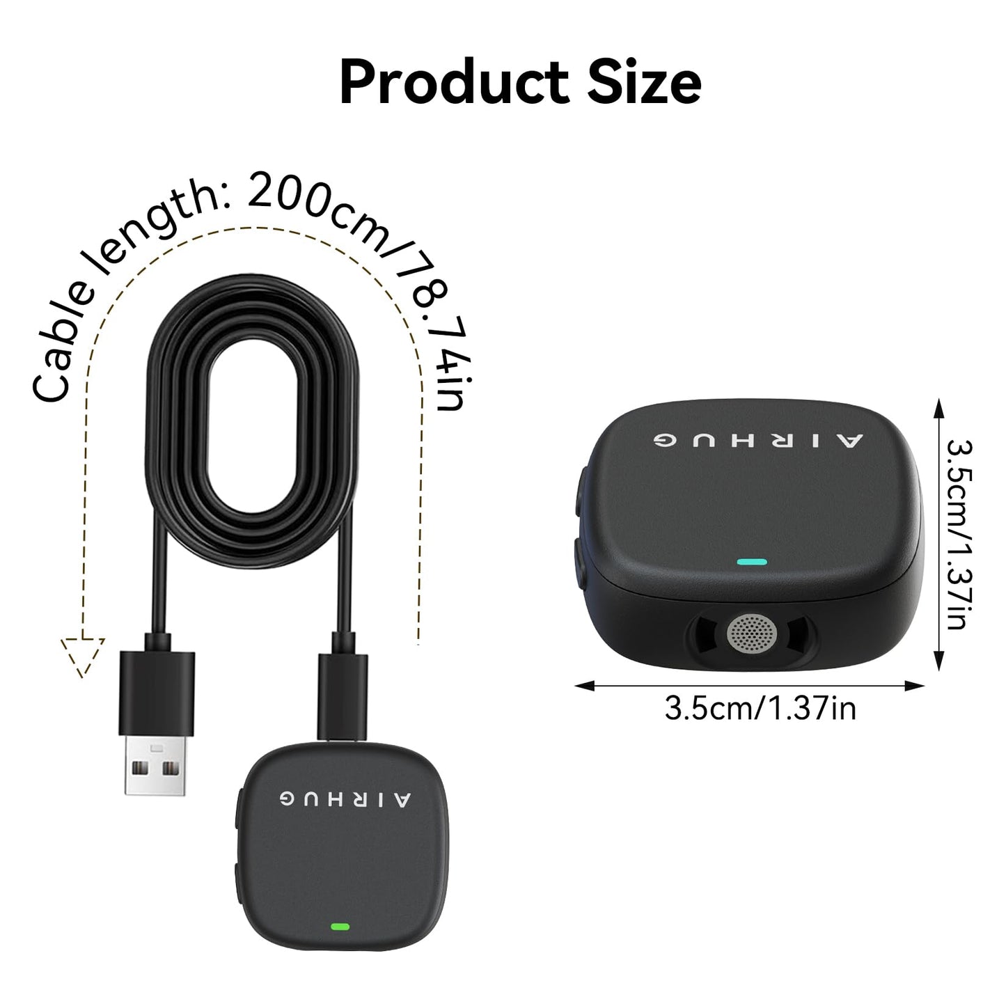 AIRHUG Conference USB Microphone, Desktop Computer Mic, Noise Canceling, Mute Button & LED Indicator, Plug & Play for Video Conference, Gaming, Online Class, Compatible with Windows & MacOS